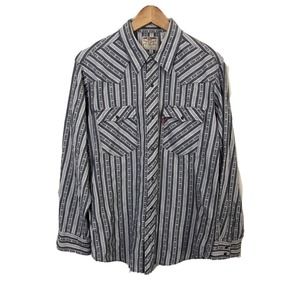 Levi's Sawtooth Purple Pearl Snaps Western Shirt VNTGE "Longhorn label" Mens Med